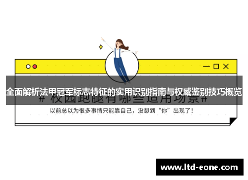 全面解析法甲冠军标志特征的实用识别指南与权威鉴别技巧概览